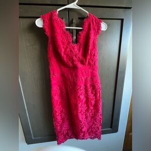 Sheath red party dress
